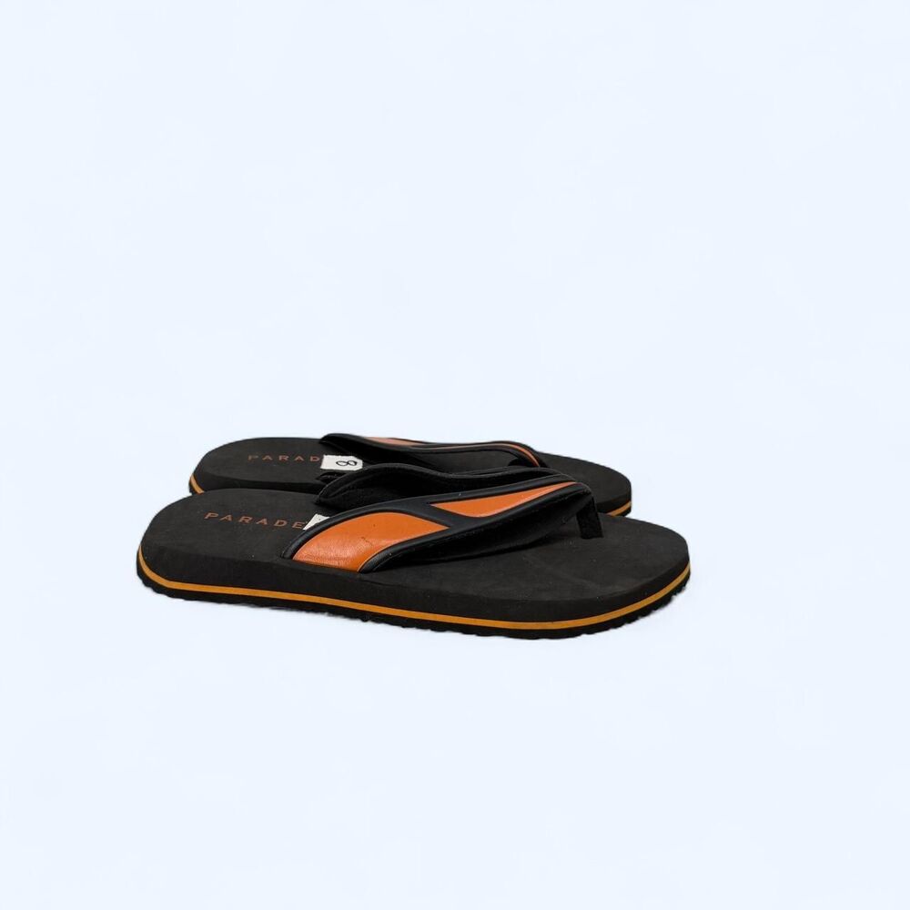Two Tone Contrast Panel Thong Sandals Flat Beach Platform Flip Flops NWOT